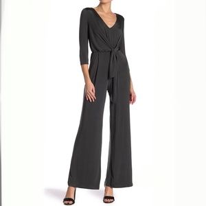 The Vanity Room Gray Venezia Tie Jumpsuit 0945